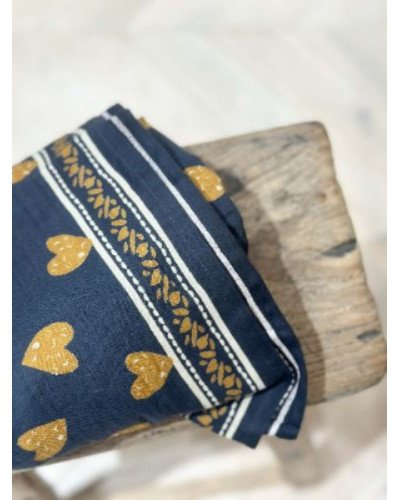 Foulard - Coeur sauvage marine 