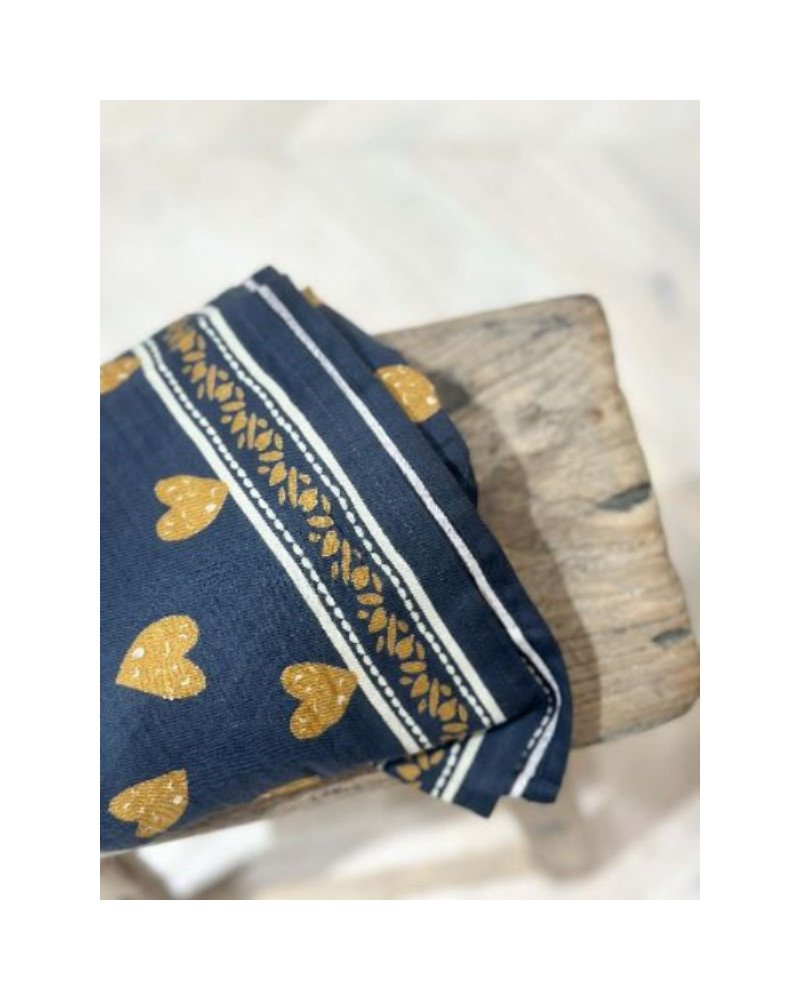 Foulard - Coeur sauvage marine 