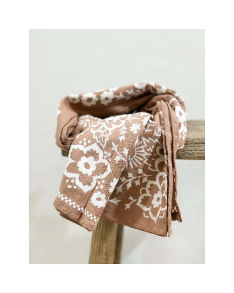 Foulard Mysore bandana Cannelle - 100cm