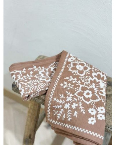 Foulard Mysore bandana Cannelle - 100cm