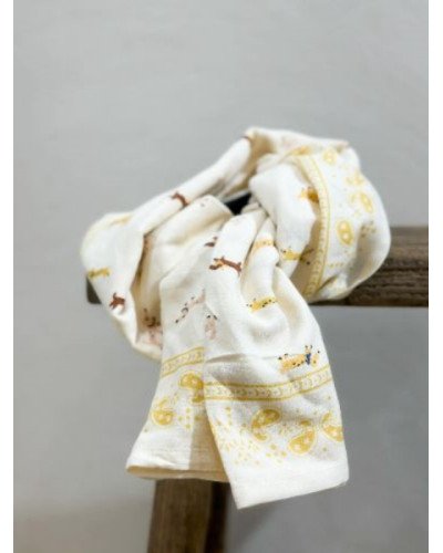 Foulard indien écru - Teckel