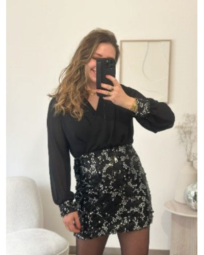 Robe sequins - Noir