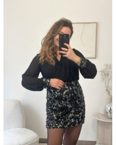 Robe sequins - Noir