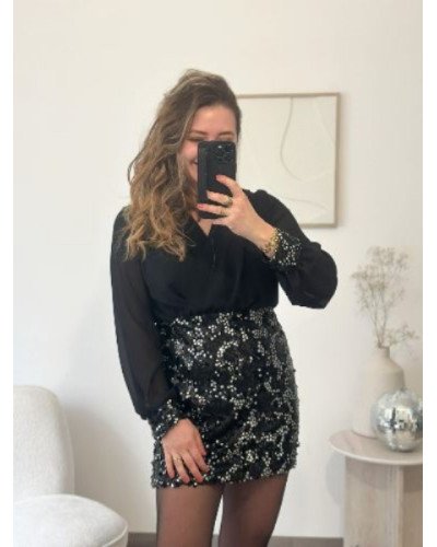 Robe sequins - Noir