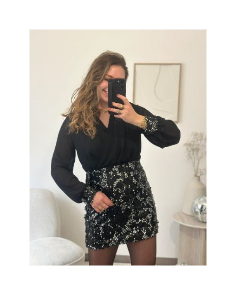 Robe sequins - Noir