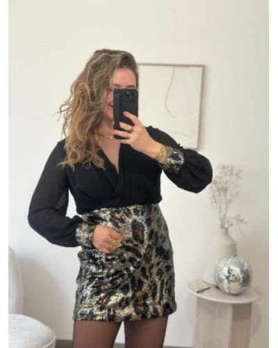 Robe sequins - Leopard