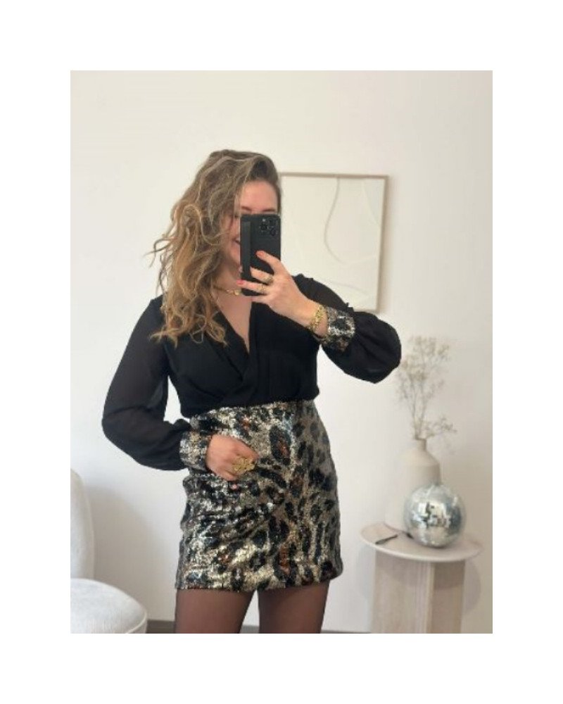 Robe sequins - Leopard