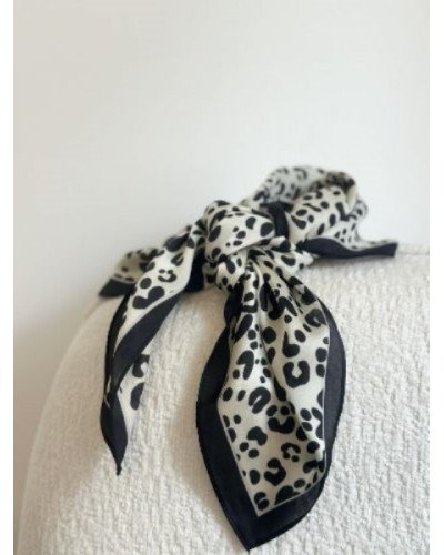 Carré léopard - Alice noir