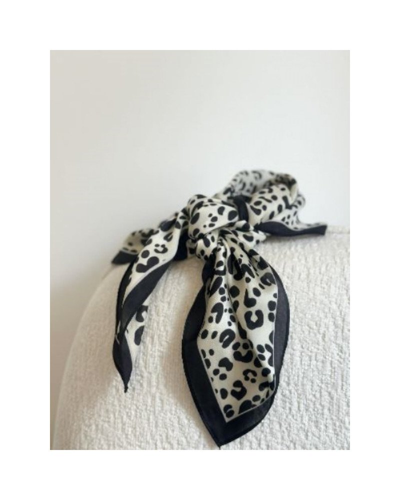 Carré léopard - Alice noir
