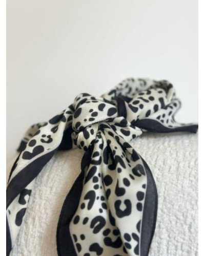 Carré léopard - Alice noir