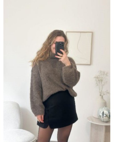 Pull col montant Raphael - Marron