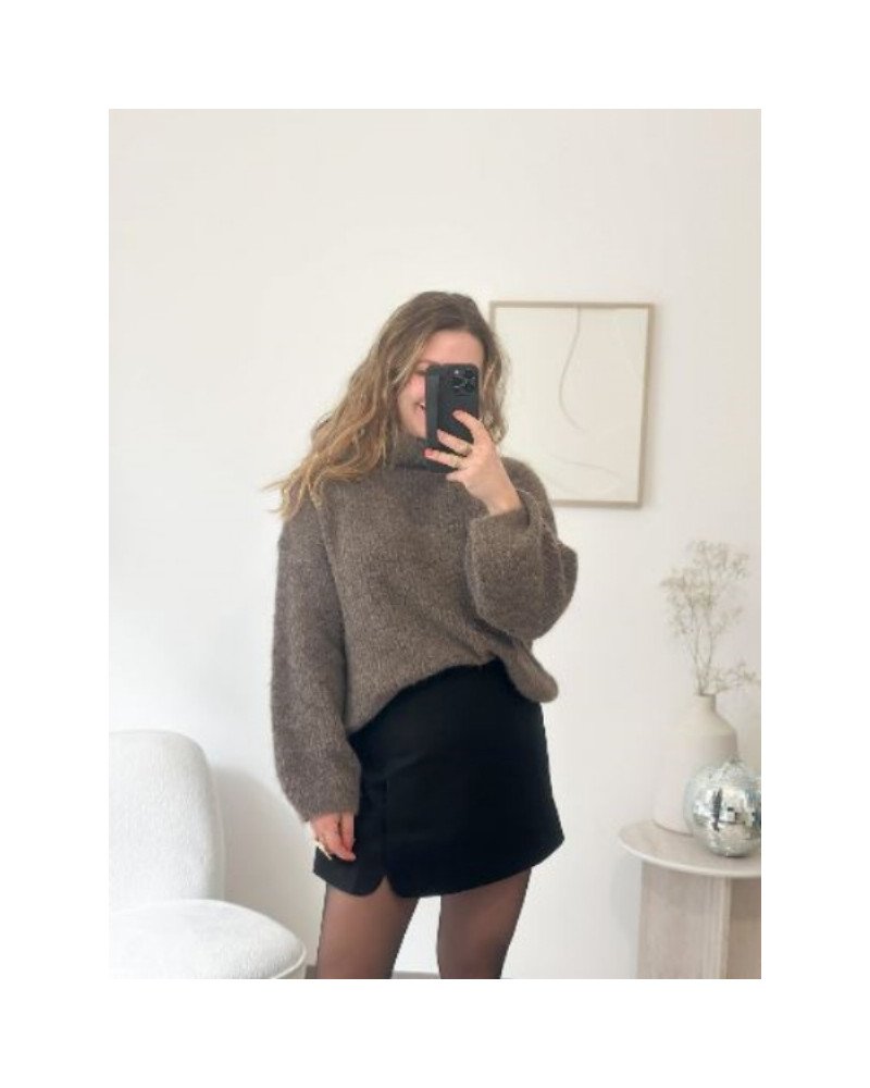 Pull col montant Raphael - Marron