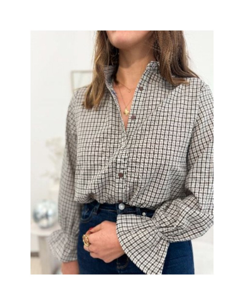 Chemisier à carreaux
