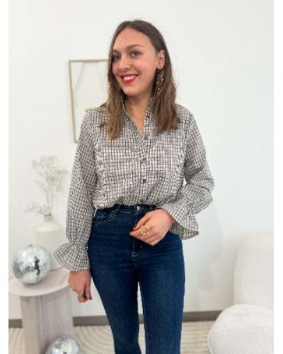 Chemisier à carreaux