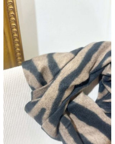 Echarpe zèbre - Marron 