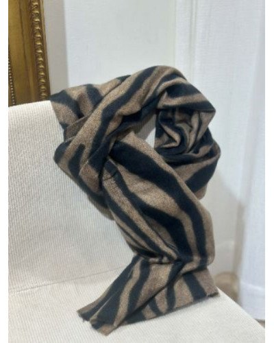 Echarpe zèbre - Marron 
