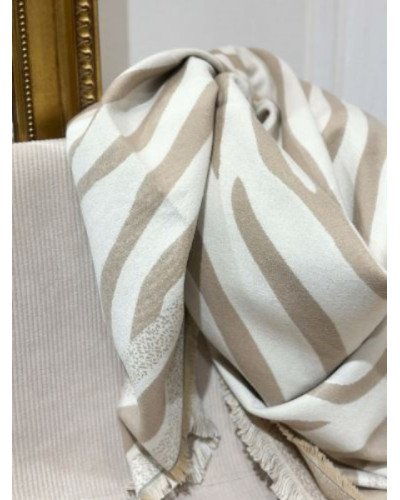 Echarpe Lina - Beige et écru