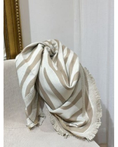Echarpe Lina - Beige et écru