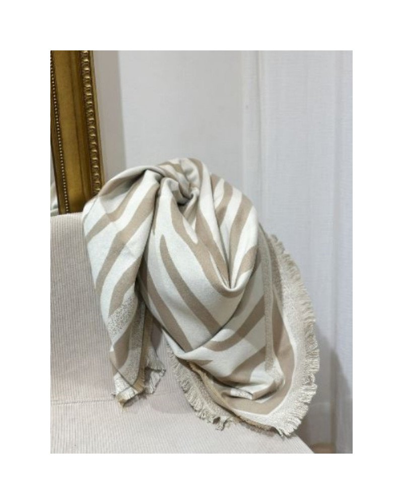 Echarpe Lina - Beige et écru