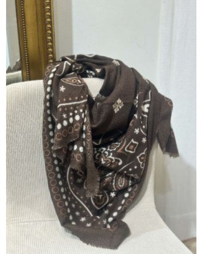 Echarpe bandana - Marron