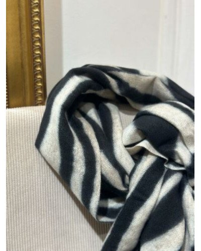 Echarpe Dune - Beige et noir