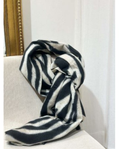 Echarpe Dune - Beige et noir