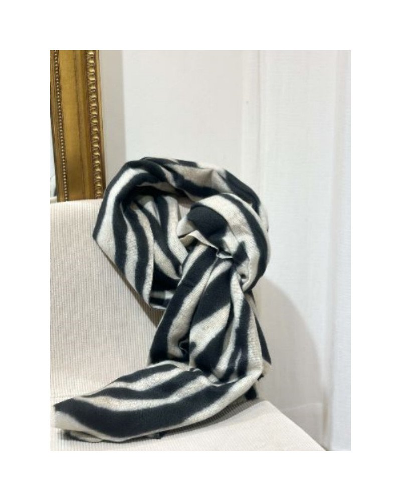 Echarpe Dune - Beige et noir