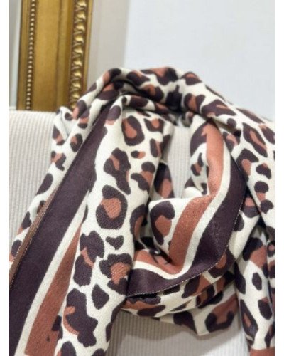 Echarpe Léopard - Terracotta