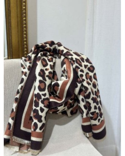 Echarpe Léopard - Terracotta