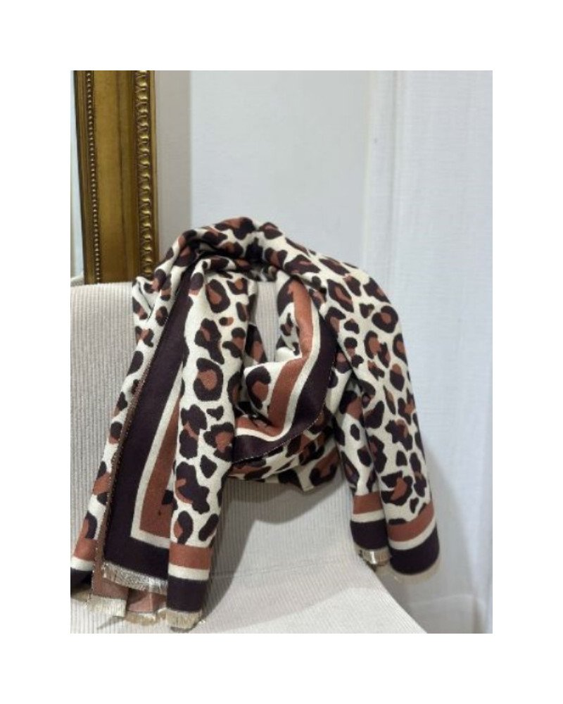 Echarpe Léopard - Terracotta