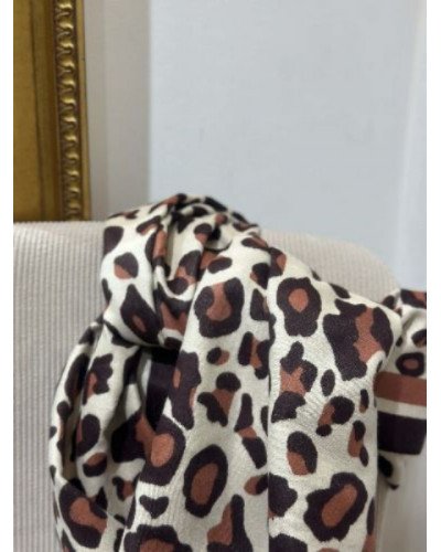 Echarpe Léopard - Terracotta