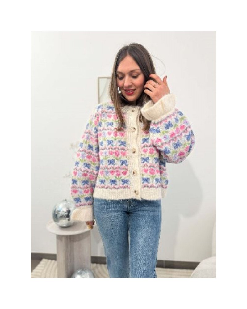 Gilet coloré fleurs