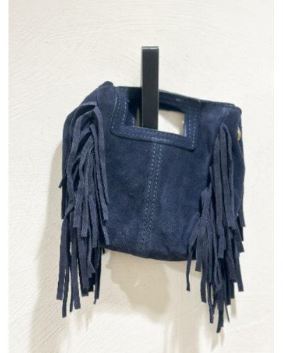 Sac à franges mini - Marine