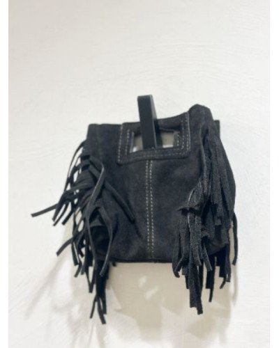 Sac à franges mini - Noir