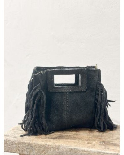 Sac à franges mini - Noir