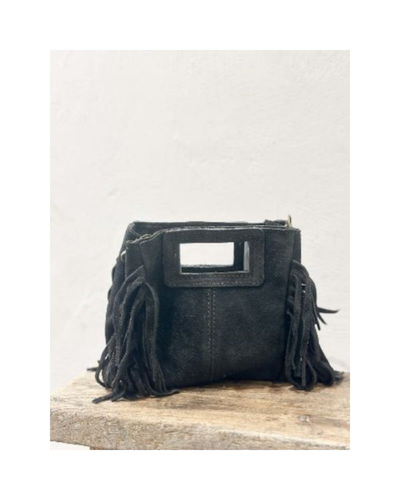 Sac à franges mini - Noir