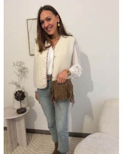 Gilet berger - Liberty rose