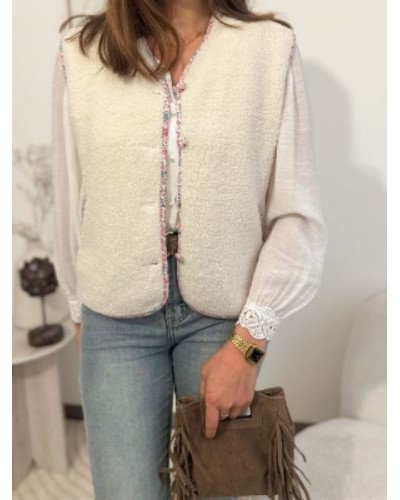 Gilet berger - Liberty rose