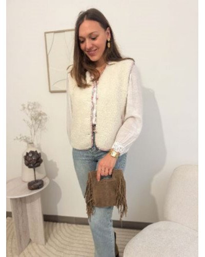 Gilet berger - Liberty rose