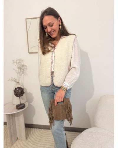 Gilet berger - Liberty rose