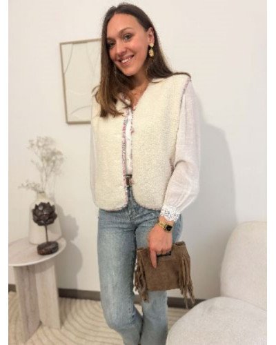 Gilet berger - Liberty rose