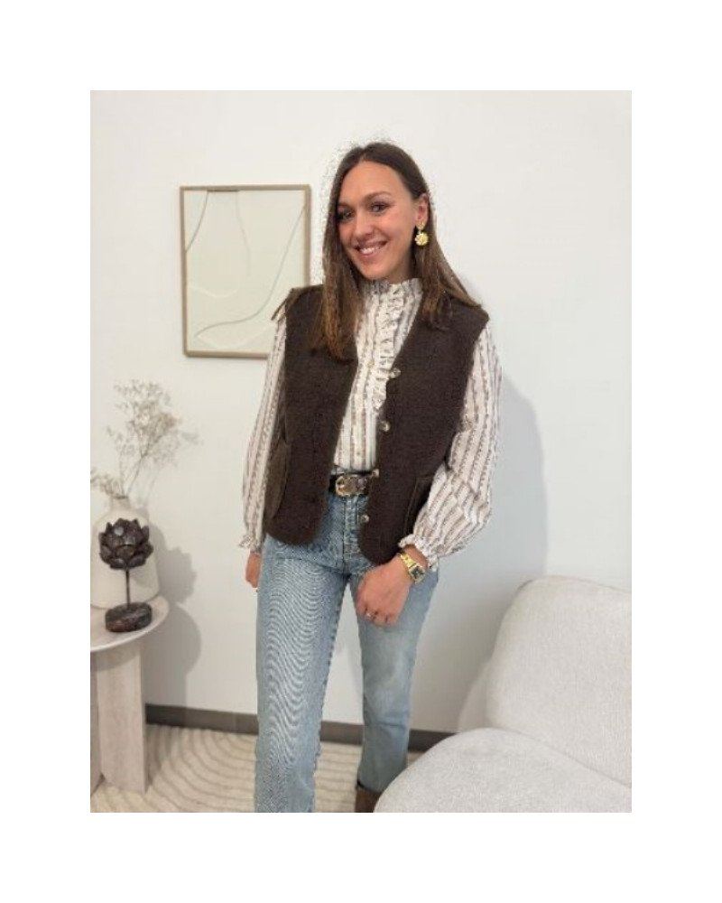 Gilet berger - Marron