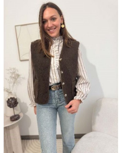 Gilet berger - Marron