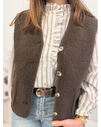 Gilet berger - Marron