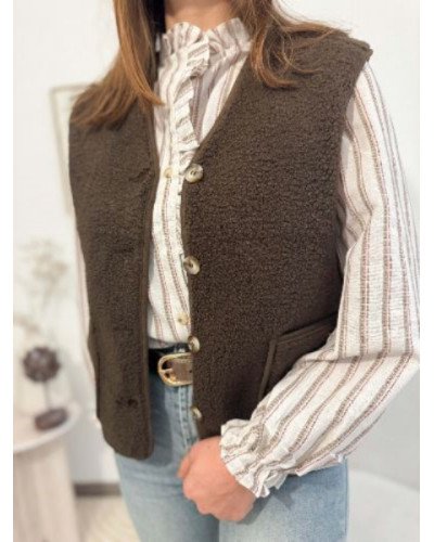 Gilet berger - Marron