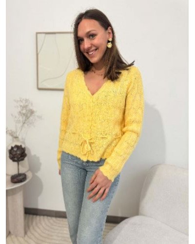 Maille jaune - Peplum