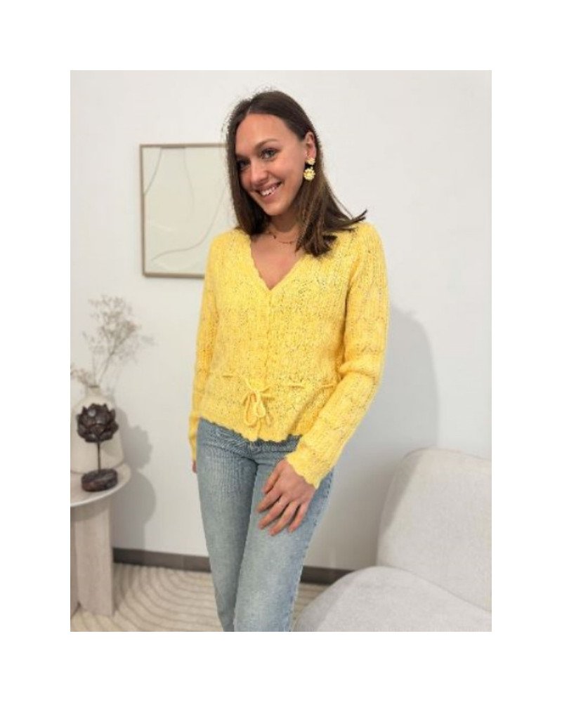 Maille jaune - Peplum