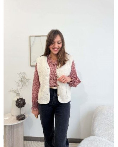 Chemisier fleurs rose