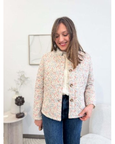 Veste matelassée fleurie