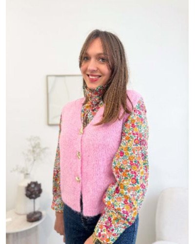 Pull sans manche - Rose baby